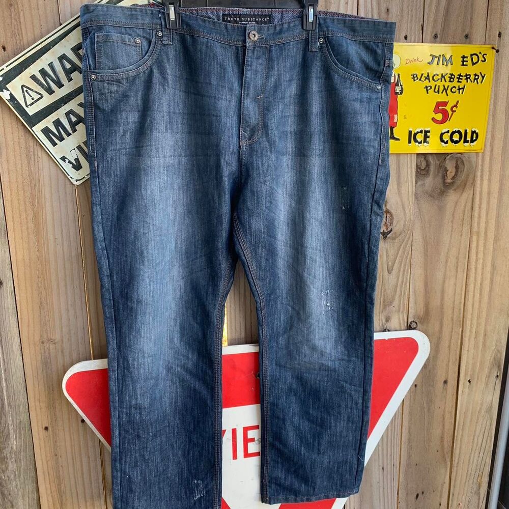 Truth Substance Men's Navy and Blue Jeans Size W46 L30